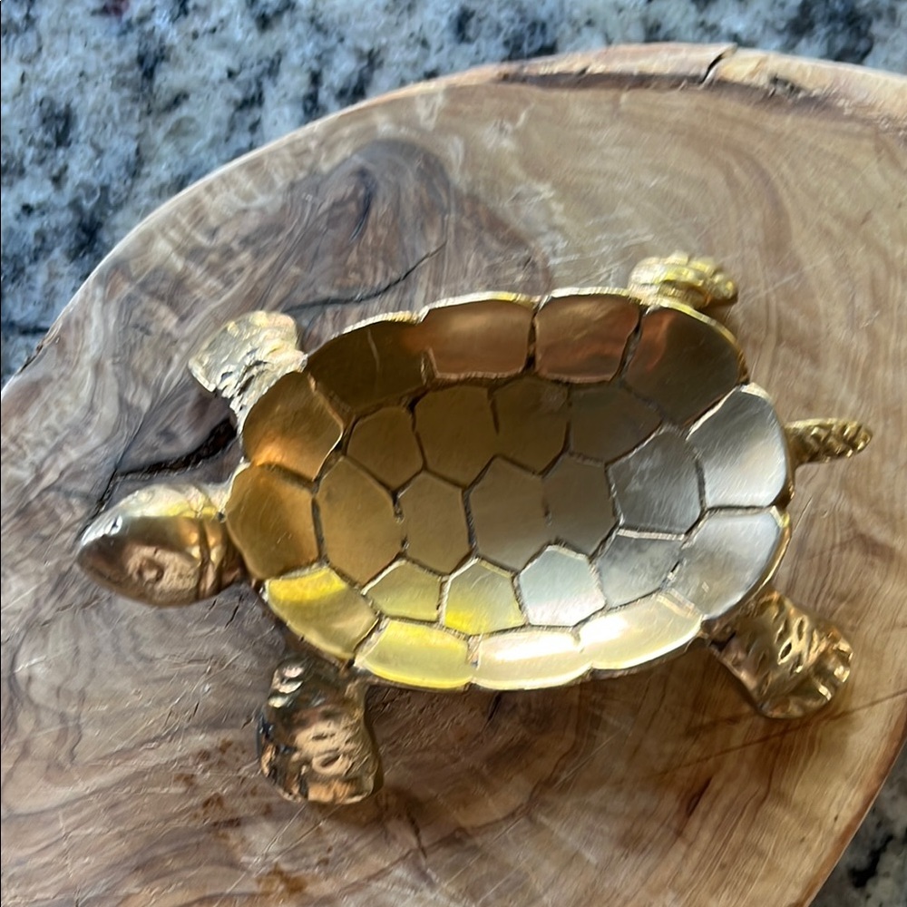 Gold Turtle Dish